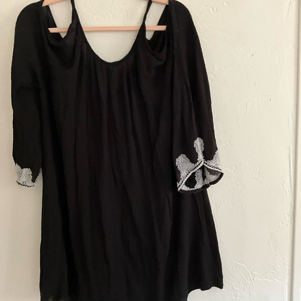 Blue Island Tunic Top Cold Shoulder Large - Picture 2 of 6